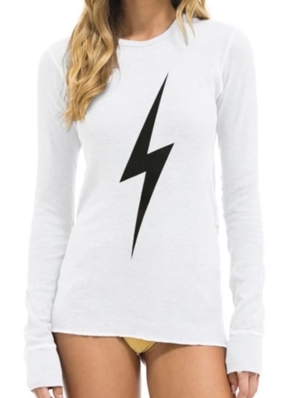 Aviator Nation bolt thermal in white